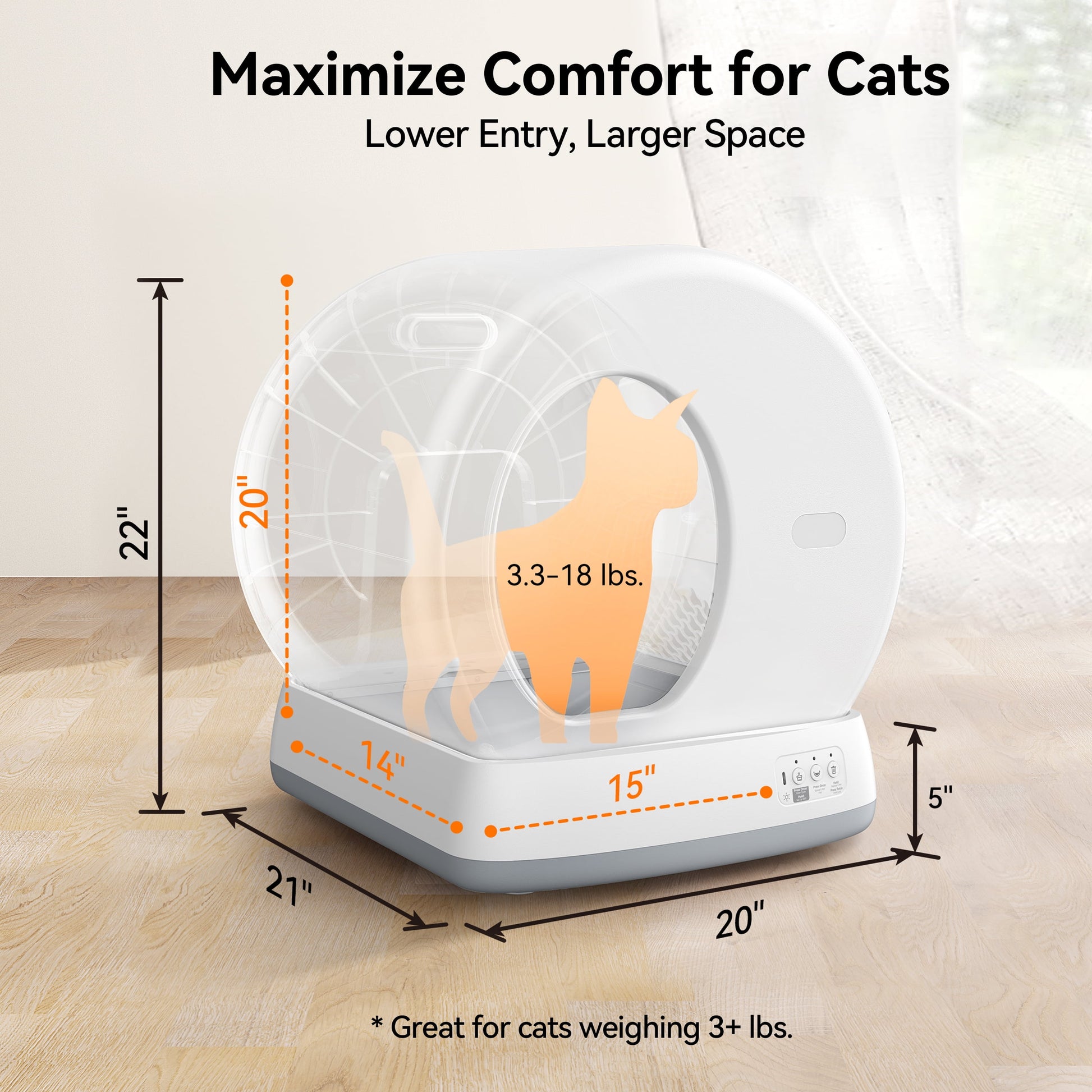 Smart Automatic Self-Cleaning Cat Litter Box, APP Control/Integrated Safety Protection, Yellow